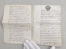18thC  French Vellum Manuscript 1772 Testament Will 8pgs Royal Tax Stamp Signed picture