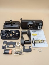 Schlage Electronic Keypad Lock, Lever Handle, Camelot Trim, Aged Bronze**NO KEY picture