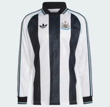 Vintage Newcastle United FC Adidas Long Sleeve Soccer Jersey Shirt L Retro picture