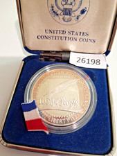 1987 200TH year Commemorative 90% Silver Proof Constitution Dollar 26198 br4 picture