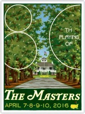 Official 2016 Masters Tournament Golf Poster 18