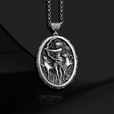 Greek Goddess Diana Artemis Necklace 925 Sterling Silver Necklace US Duty Free picture