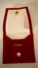 Cartier mini Red Jewelry Travel/Storage Pouch Ring Earrings Size 2 3/4