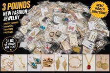 Bulk - 3 Pounds New Fashion Jewelry (Mostly Earrings) Brooch Bracelets Necklaces picture