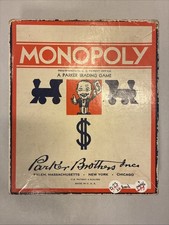 Monopoly Game 1936 Parker Bros. w/ Original Box Vintage Incomplete PLEASE READ picture