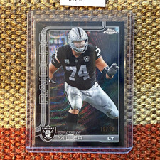 Topps Chrome Black Wave Refractor Kolton Miller Raiders #10/10 picture