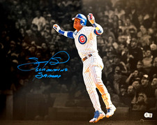 Sammy Sosa Signed 16x20 Photo w/ Slamming Sammy Beckett Witness BAS COA picture