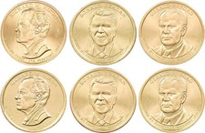 2016 P&D Presidential Dollar 6 Coin Set Uncirculated Mint State picture