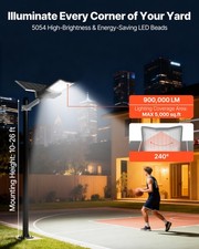 12000W Solar Street Light Outdoor, 900000LM, High Powered Commercial Parking Lot picture