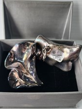 Vtg David Varsano Runway Size Clip Earrings, Original Sticker Calla 925 Israel picture