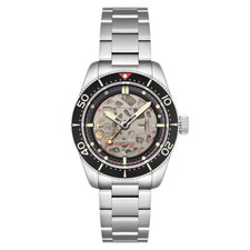 Croft 42 Skeleton Automatic Black & Red / Stainless Steel | Black Dial Wristwatc picture