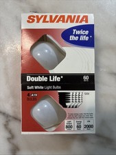 SYLVANIA Double Life Soft White A19 60W Light Bulbs 4-Pack *NEW FACTORY SEALED* picture