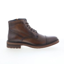 Johnston & Murphy Benton 59-4762 Mens Brown Leather Lace Up Casual Dress Boots picture