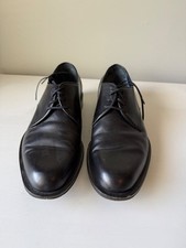Salvatore Ferragamo  |  Men's Black Leather Derbies  |  Size 10 EE picture