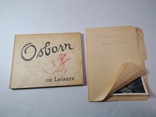 Vintage 1956 Book: OSBORN ON LEISURE, Robert Osborn With Signed Photograph picture