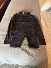 lululemon Women's Black/Gray Camo Cropped Mock Neck Long Sleeve Top Size 2 picture