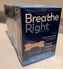 180 BREATHE RIGHT NASAL STRIPS ORIGINAL LARGE TAN  ( 6 x 30 CT Boxes ) EXP 2030 picture