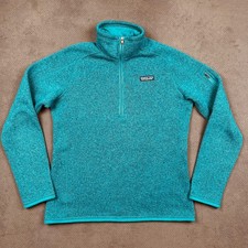 Patagonia Better Sweater 1/4 Zip Womens Medium Teal Fleece Pullover 25617 picture