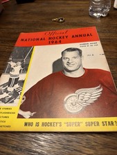 VTG 1964 Official Hockey Annual Gordie Howe Cover Detroit  Red Wings picture