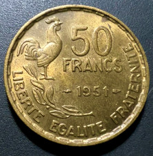FRaNCE - Fourth Republic (1946-1958) Old Aluminum-Bronze Coin 50 Francs 1951 * picture