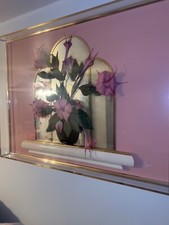 jon gilmore shadow box pink, gold and white great condition signed by Jon Gilmor picture