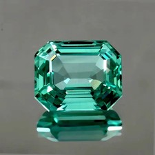 AAA 11.8 CT+ Flawless Natural Green Emerald Loose Certified Gemstone Emerald Cut picture