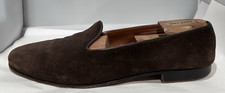 EDWARD GREEN BROWN SUEDE ALBERT SLIPPERS SHOES NO SIZE MARKED, BUT THEY FIT 12.5 picture