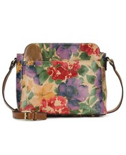 $129. Patricia Nash Ithaca Leather Crossbody Bag French Hydrangeas picture