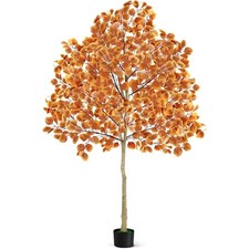 6FT Artificial Autumn Tree, Faux Autumn Harvest Tree for Home Decor Front Porch picture