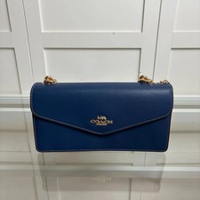 NEW COACH CBI98 Klare Envelope  Deep Blue Outlet from Japan picture