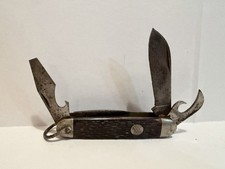 VINTAGE SCHRADE WALDEN 3 BLADE FOLDING POCKET KNIFE RARE picture