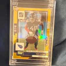 Jersey Fusion 2025 Bud Dupree Titans Game Dated Ball Stars Press Proof #37/45 picture
