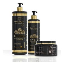 Donna Indiana Smooth Hair Volume Reducer Gloss Balm Mask QUEENCARE - 3 Products picture