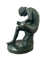 19TH C GRAND TOUR BRONZE SPINARIO BOY WITH THORN AFTER THE ANTIQUE picture