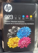 GENUINE HP 923 5-PACK 2 Black, C/M/Y Ink Cartridges Exp 10/2027+ 6C3Y8BN picture