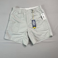 AFTCO Original Fishing Shorts Men's 32 Light Gray 8” Inseam UPF 50 Nylon NWT picture