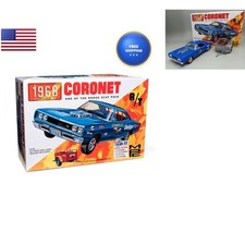 MPC 1968 Dodge Coronet Hardtop w/Trailer 125 Scale Model Kit MPC975 picture