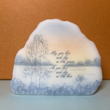 Vtg Fenton Hand Painted Iceberg Glacier 