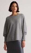 QUINCE Light Blue Mongolian Cashmere Batwing Sweater S/M NWOT picture