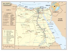 Egypt Political Administrative Province Road Highway Rail City Country Map picture