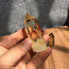 1PCS natural smokey citrine quartz obelisk crystal wand point healing picture