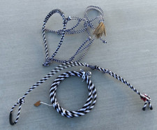 White and Blac CHARRO CABRESTO BOSALILLO, COTTON HANDMADE CHARRO BOSAL REINS SET picture