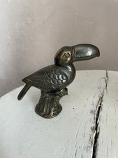 Vintage Gold Molded Metal Toucan - Decorative Statuette - 10cm picture