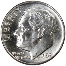 1963 D Roosevelt Silver Dime Uncirculated Mint State 10c Coin picture