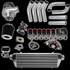 Universal Turbo Kits T3 T4 T04E Intercooler Pipe Wastegate BOV Adapter Oil Lines picture