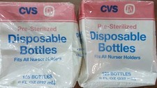 2 - CVS NEW Vintage Pre-Sterilized Disposable Bottles - Nurser Holder 250 Total picture
