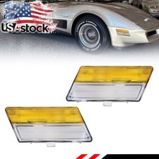2X OEM-Spec Front Corner Turn Signal Marker Light For 1980 1981 1982 Corvette C3 picture