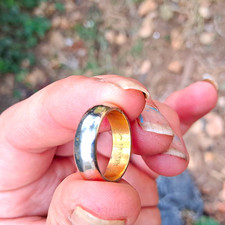 18kt Hge Gold  Vintage Weddin Band picture