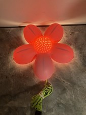 Vintage IKEA Smila Blomma Light Pink Flower Wall Lamp Night Light Hanging 14
