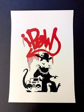 🐀 BANKSY GANGSTA RAT Screen Print #/500 West Country Prince WCP Graffiti Art picture